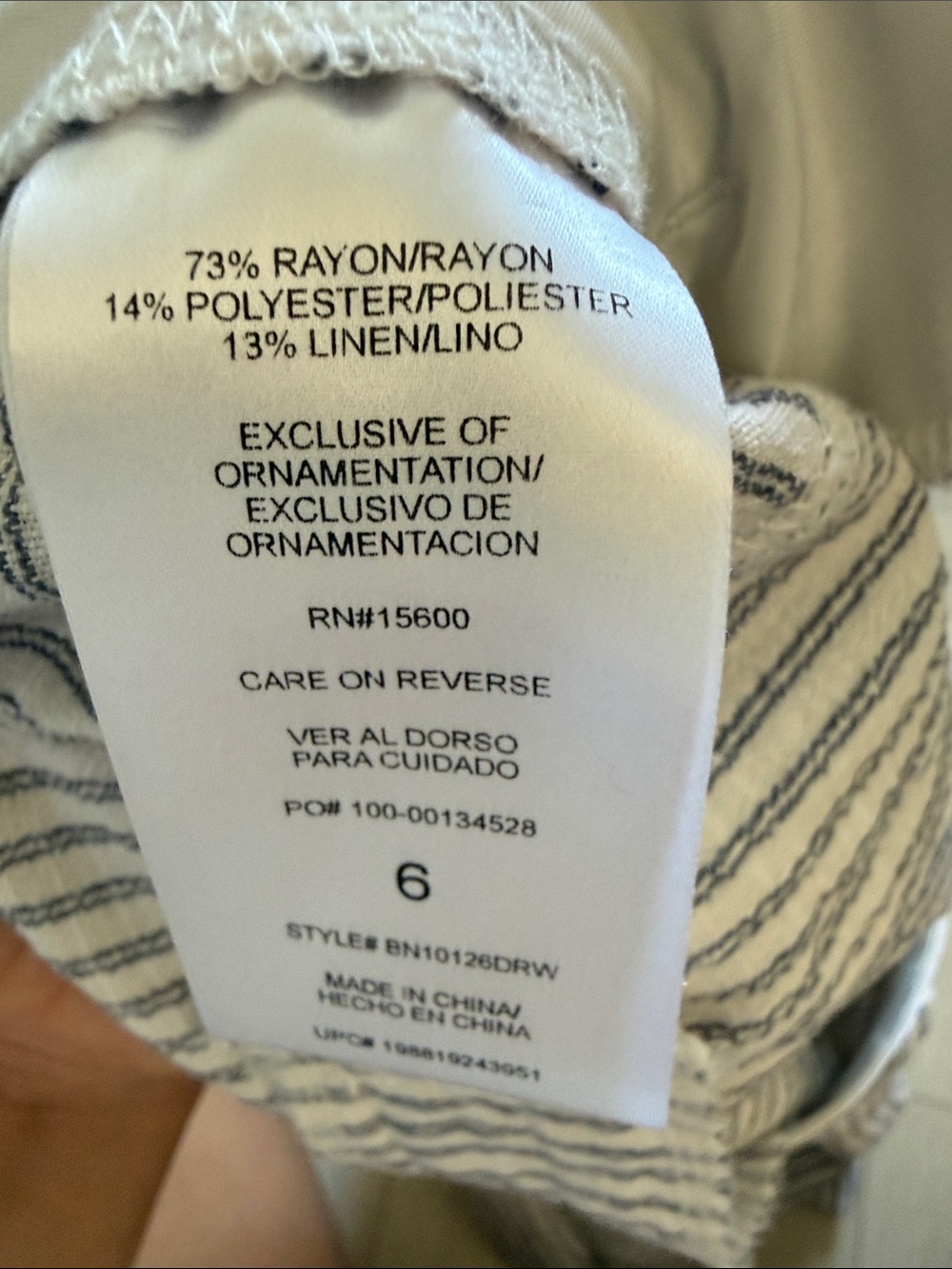 Democracy Striped Wide-Leg Chinos in White and Gray - Picture 4 of 9